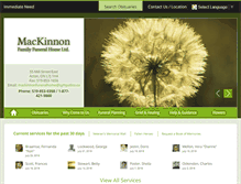 Tablet Screenshot of mackinnonfamilyfuneralhome.com